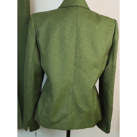 NWT Le Suit Green Pant Suit Bootcut Wide Leg Corporate Business Work 12 Y2K - Picture 4 of 10
